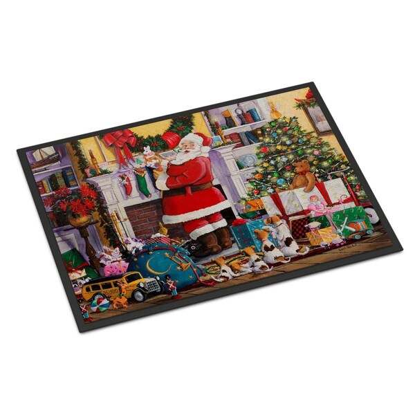 Carolines Treasures 24 x 36 in. Santa Claus Placing the Presents Indoor or Outdoor Mat PJH3003JMAT - main